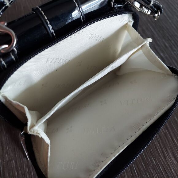 Gorgeous Vintage Vituri Mini Bag - Black - Faux Patent Leather - Picture 8 of 10